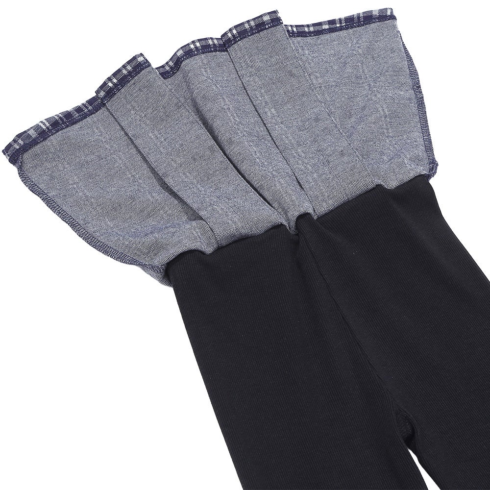 ベビー服 女の子 チェック柄 10分丈 スカッツ ネイビー(06) デザインポイント1