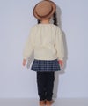 ベビー服 女の子 チェック柄 10分丈 スカッツ ネイビー(06) モデル画像4