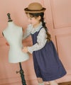 子供服 女の子 小花柄 シフォンフリル襟付き ブラウス アイボリー(12) モデル画像4