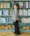 子供服 女の子 男女兼用 ウエストゴム ストレッチパンツ ブラック(00) モデル画像全身