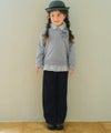 子供服 女の子 男女兼用 ウエストゴム ストレッチパンツ ブラック(00) モデル画像1