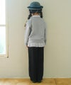 子供服 女の子 男女兼用 ウエストゴム ストレッチパンツ ブラック(00) モデル画像2