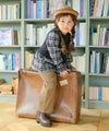 子供服 女の子 男女兼用 ウエストゴム ストレッチパンツ ベージュ(51) モデル画像3