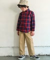 子供服 男の子 男女兼用 ストレッチツイル ストレートパンツ ベージュ(51) モデル画像2
