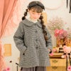 子供服 女の子 チェック柄 襟付き 厚手 微起毛コート