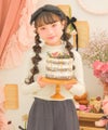 子供服 女の子 リブ ハイネックカットソー オフホワイト(11) モデル画像1