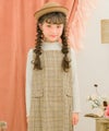 子供服 女の子 リブ ハイネックカットソー オフホワイト(11) モデル画像4