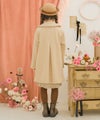 子供服 女の子 リボン 襟つき ダブルボタン 微起毛コート ベージュ(51) モデル画像4