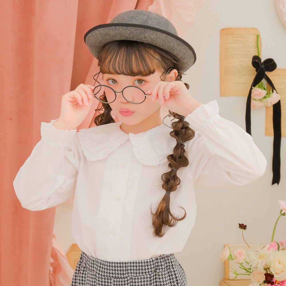 子供服 女の子 フリル 襟つき ブラウス