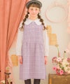 子供服 女の子 フリル 襟つき ブラウス オフホワイト(11) モデル画像3