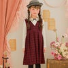 ベビー服 女の子 チェック柄 カシュクール ギャザーワンピース