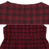 ベビー服 女の子 チェック柄 カシュクール ギャザーワンピース レッド(03) デザインポイント2