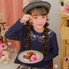 ベビー服 女の子 お花 花柄 刺繍 バックリボンつき 裏毛トレーナー