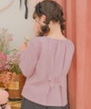 ベビー服 女の子 お花 花柄 刺繍 バックリボンつき 裏毛トレーナー ピンク(02) モデル画像4